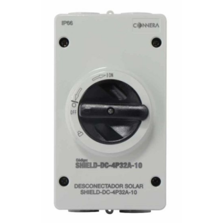 SHIELD-DC-4P32A-10, DESCONECTADOR DE CORRIENTE DIRECTA, CONNERA, VDE, &ITEM-009993