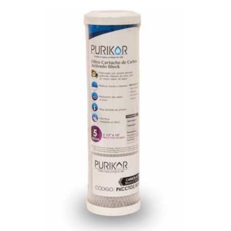 PKCCTO2.5X10X5, FILTRO CARTUCHO DE CARBÓN, VDE, &ITEM-010408